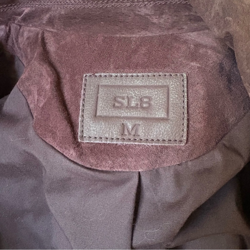 SL8 Blank NYC Women's Suede Leather Jacket in Deep Purple - Picture 6 of 7